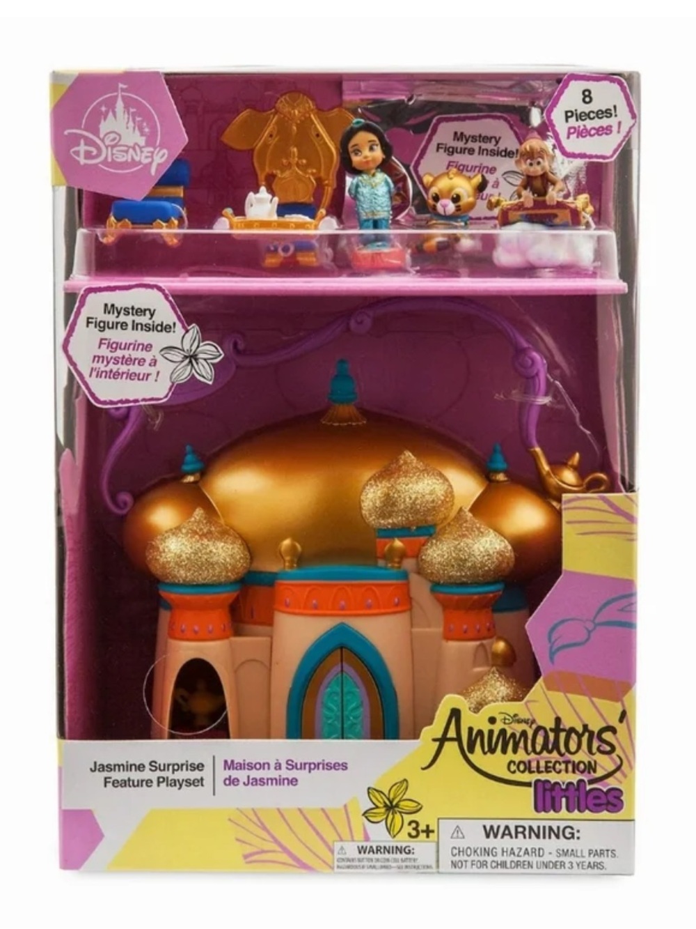 Disney Animators' Collection Littles Jasmine Playset - Gold, Pink & Blue